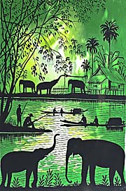 Elephants at the Mekong River by Asienreisender